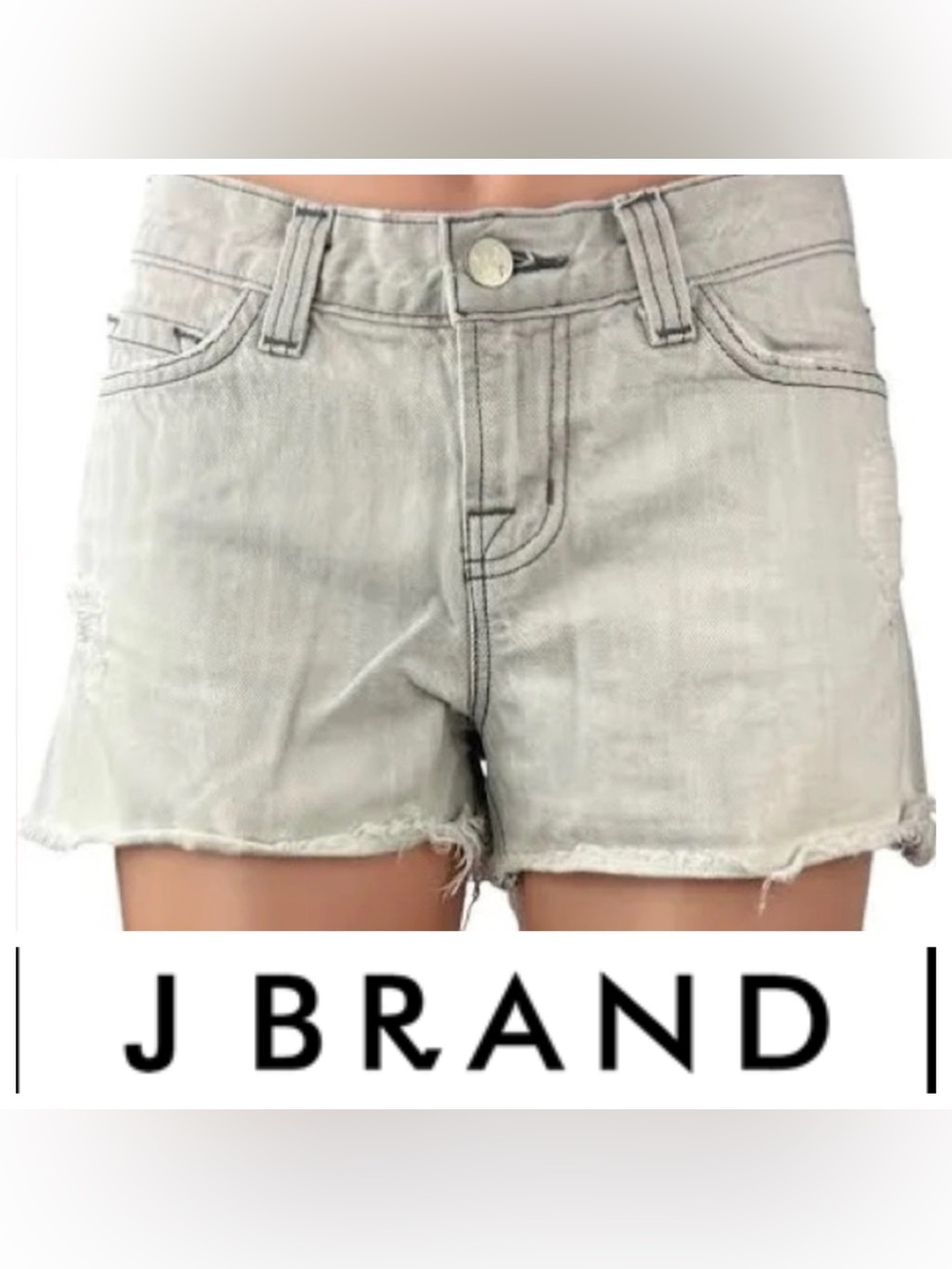 J Brand Light Gray Denim Shorts